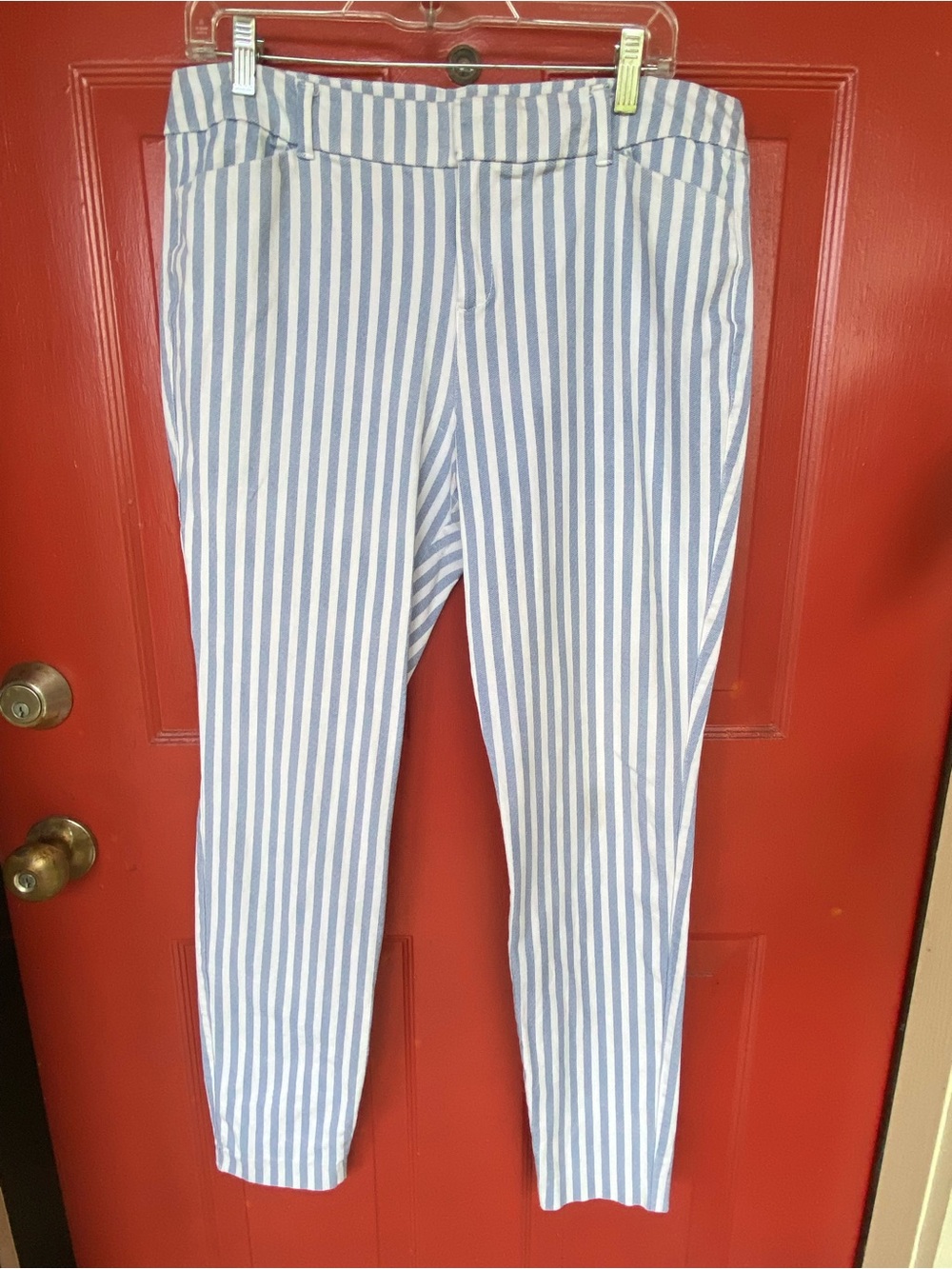 Old Navy Cotton Blue and White Striped Pants